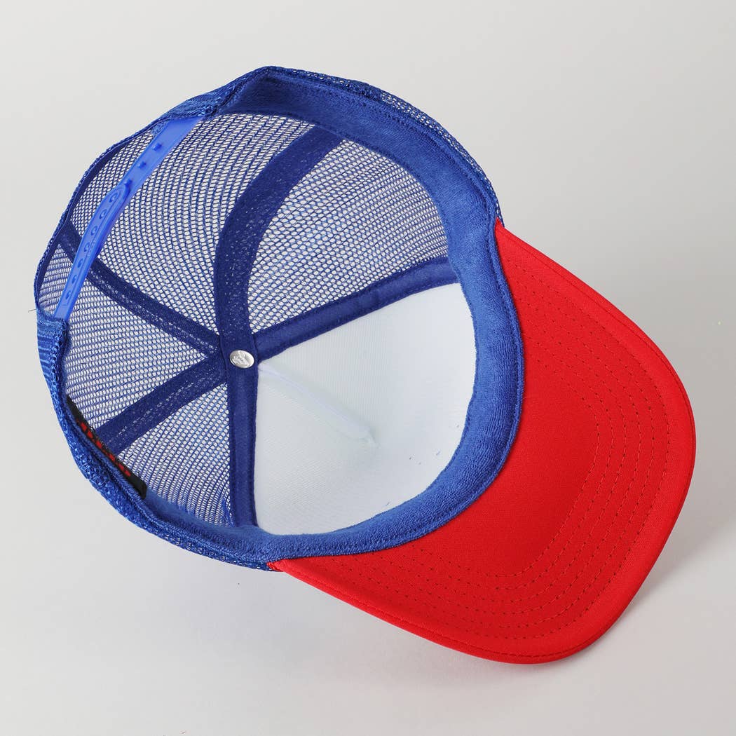 USA Flag High Quality Logo Print Foam Trucker Hat
