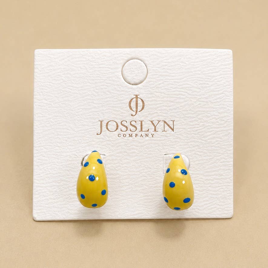 Butter Yellow Polkadot Earrings