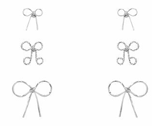 3 Piece set Bow Earrings