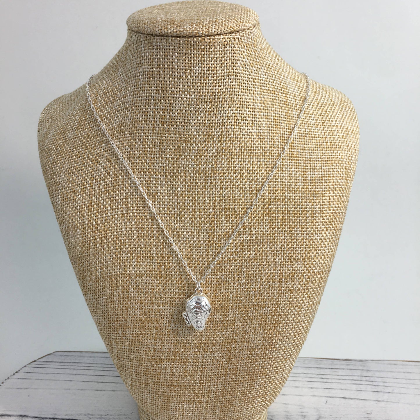 Oyster locket necklace