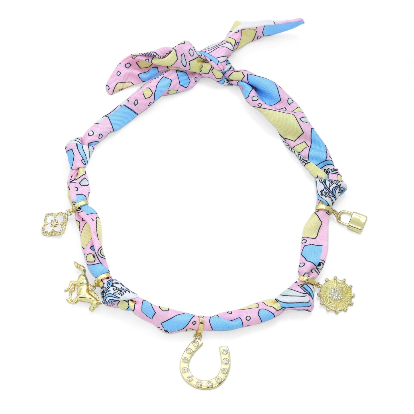 Convertible Scarf Necklace, Adjustable Silk Scarf Statement Necklace