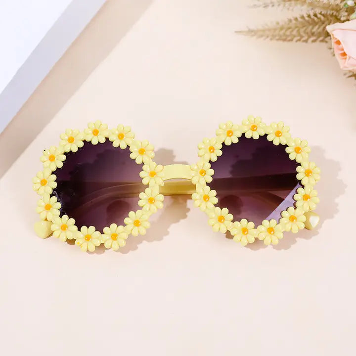 Daisy Round Frame Petals Children's Sunglasses