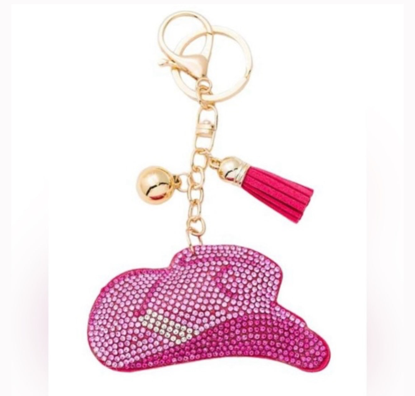 Puffy Rhinestone Keyring