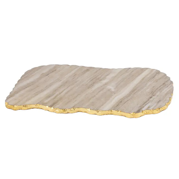 Metz Marble Serving Board Taupe/Gold