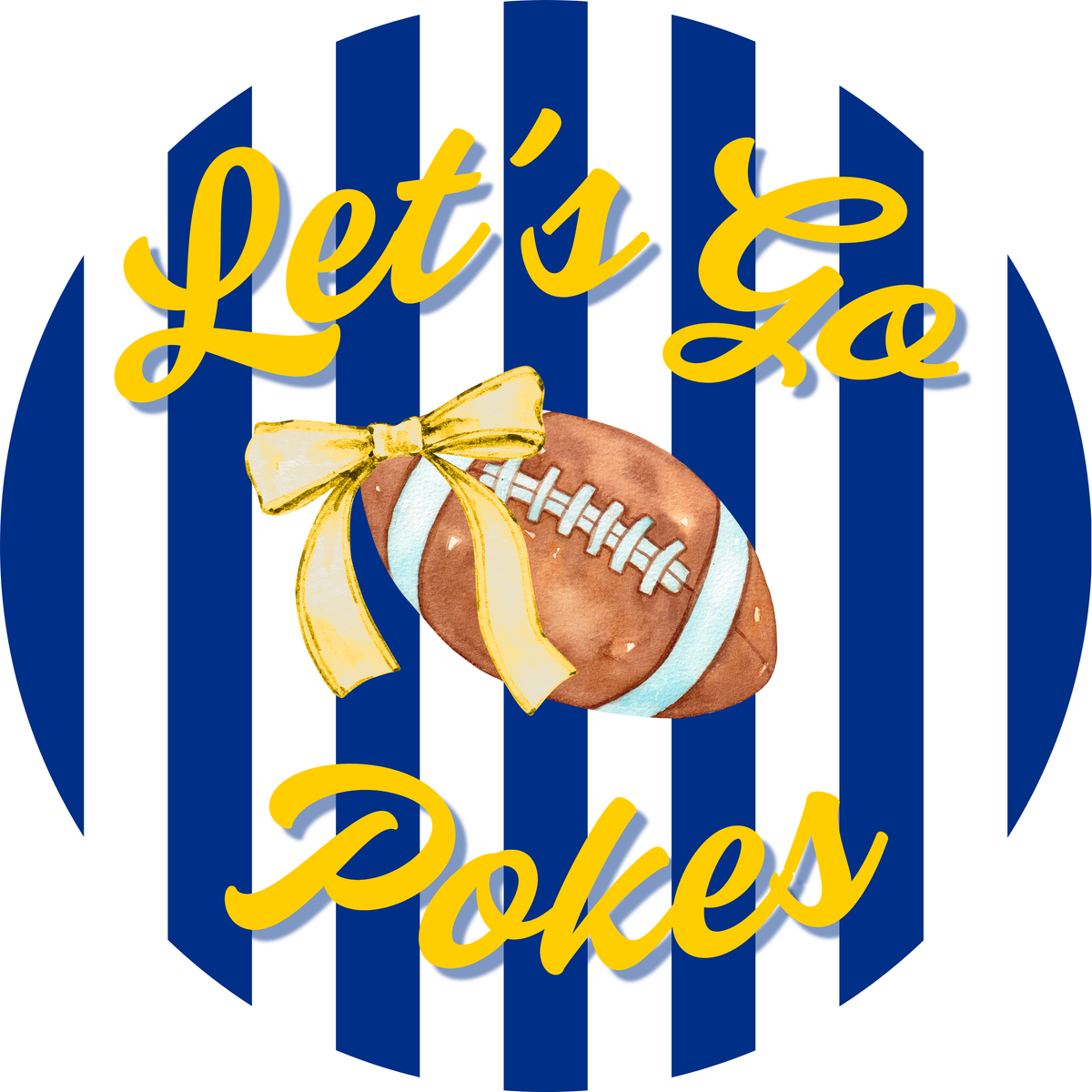 Let's Go Pokes Game Day Button