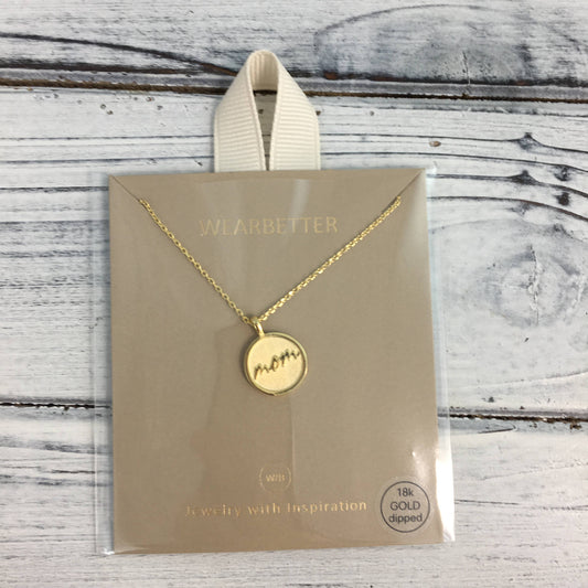 Dainty “Mom” circle necklace