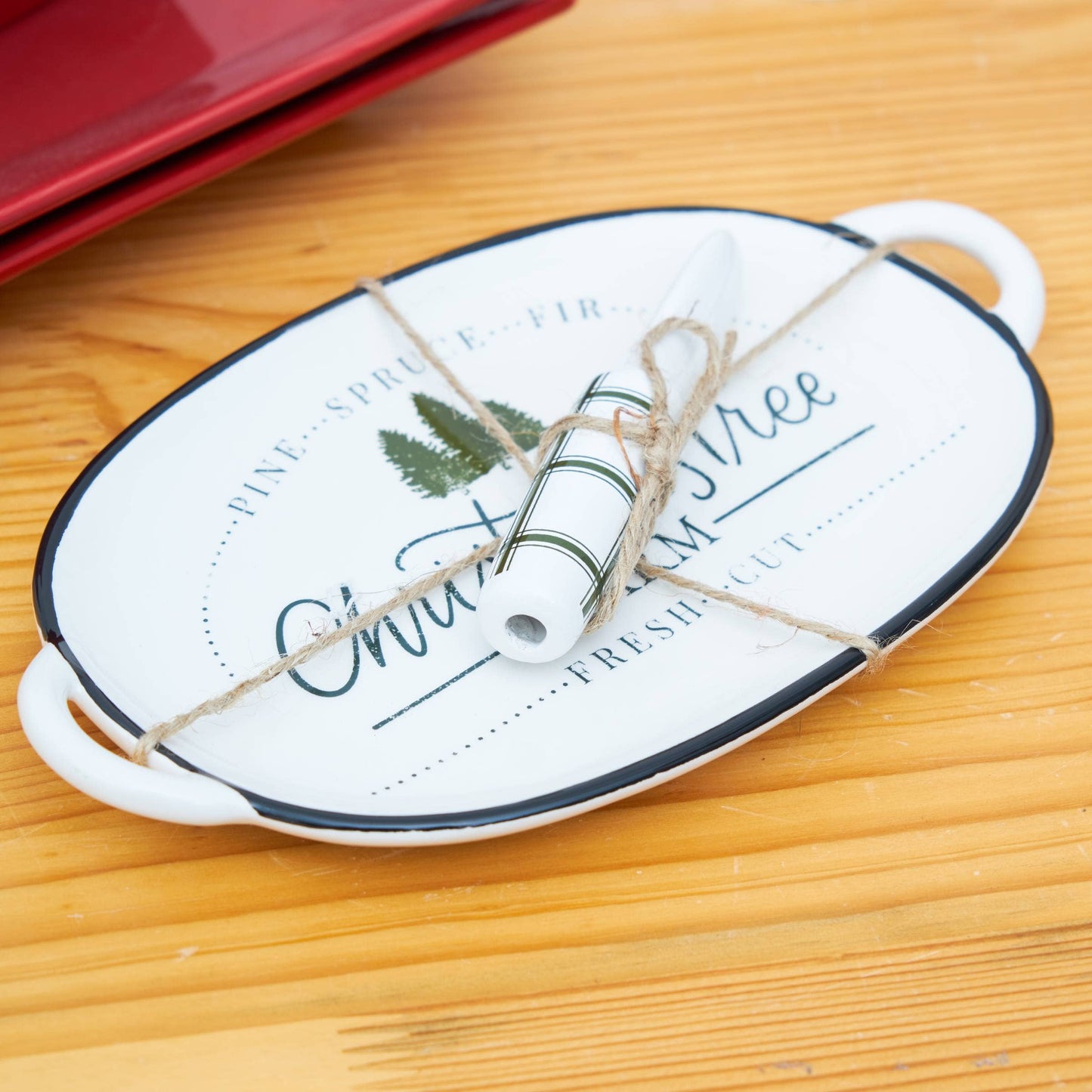 Christmas Tree Hostess & Spreader Set