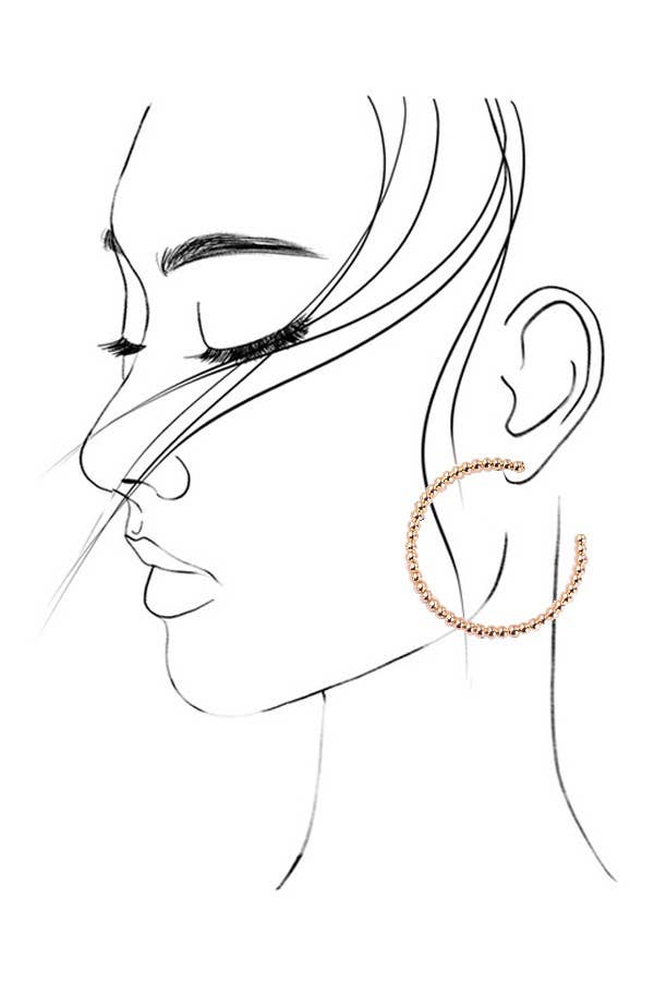 BALL HOOP EARRINGS