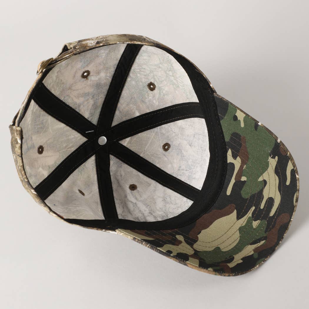USA Flag Embroidery Patch Camo Cap