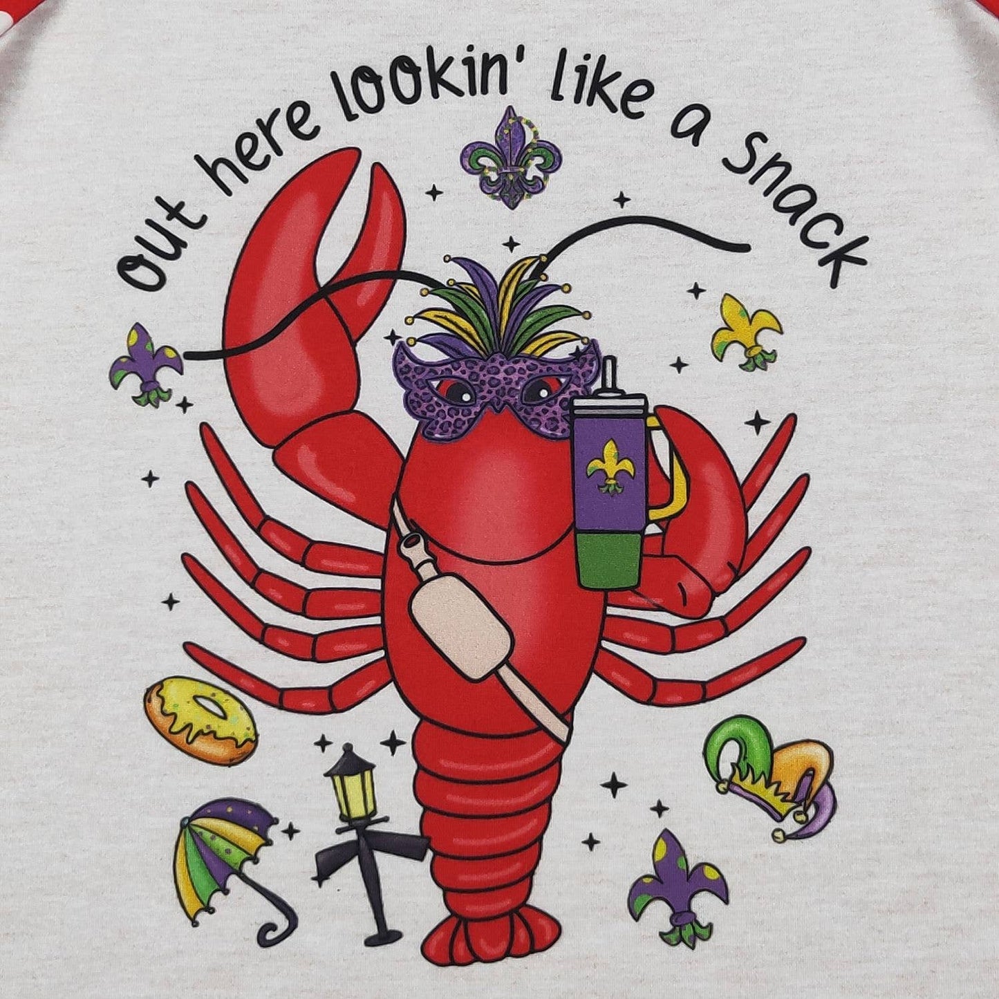 Crawfish Snack Girls Raglan