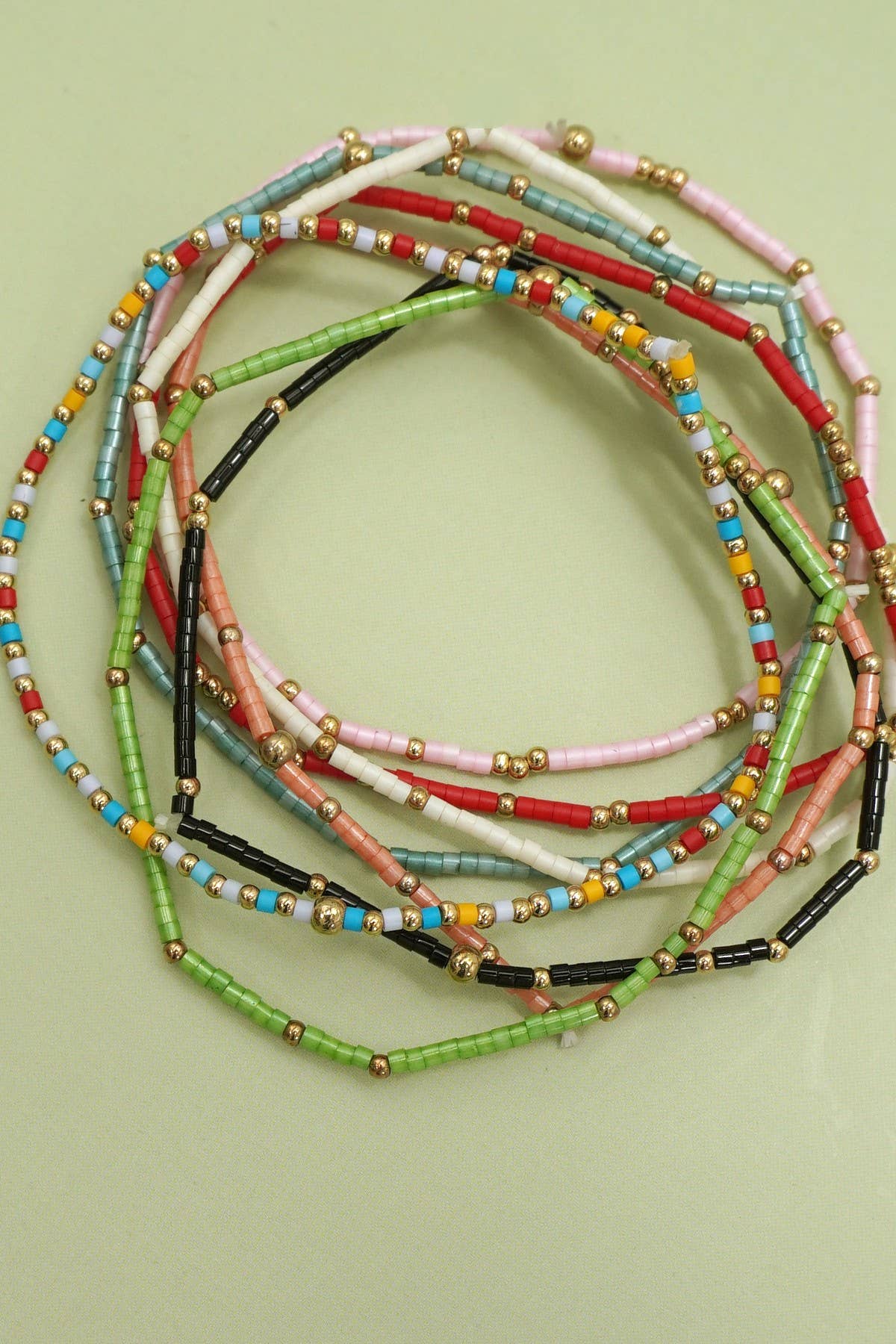 BOHO COLORFUL BALL BEADED BRACELET