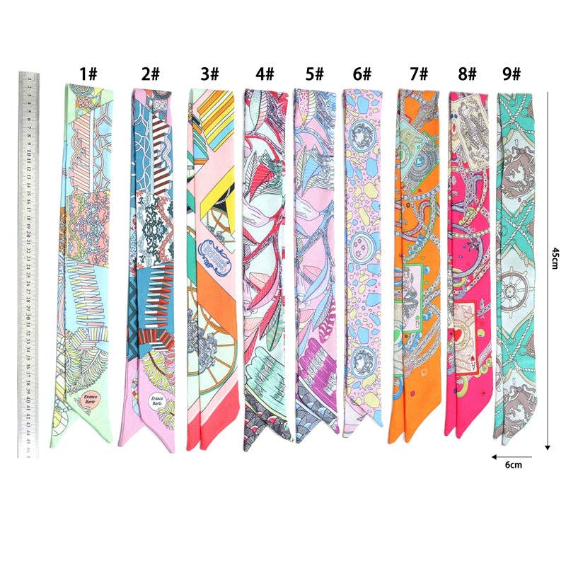 Convertible Scarf Necklace, Adjustable Silk Scarf Statement Necklace