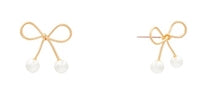 Bow Earrings with Pearls