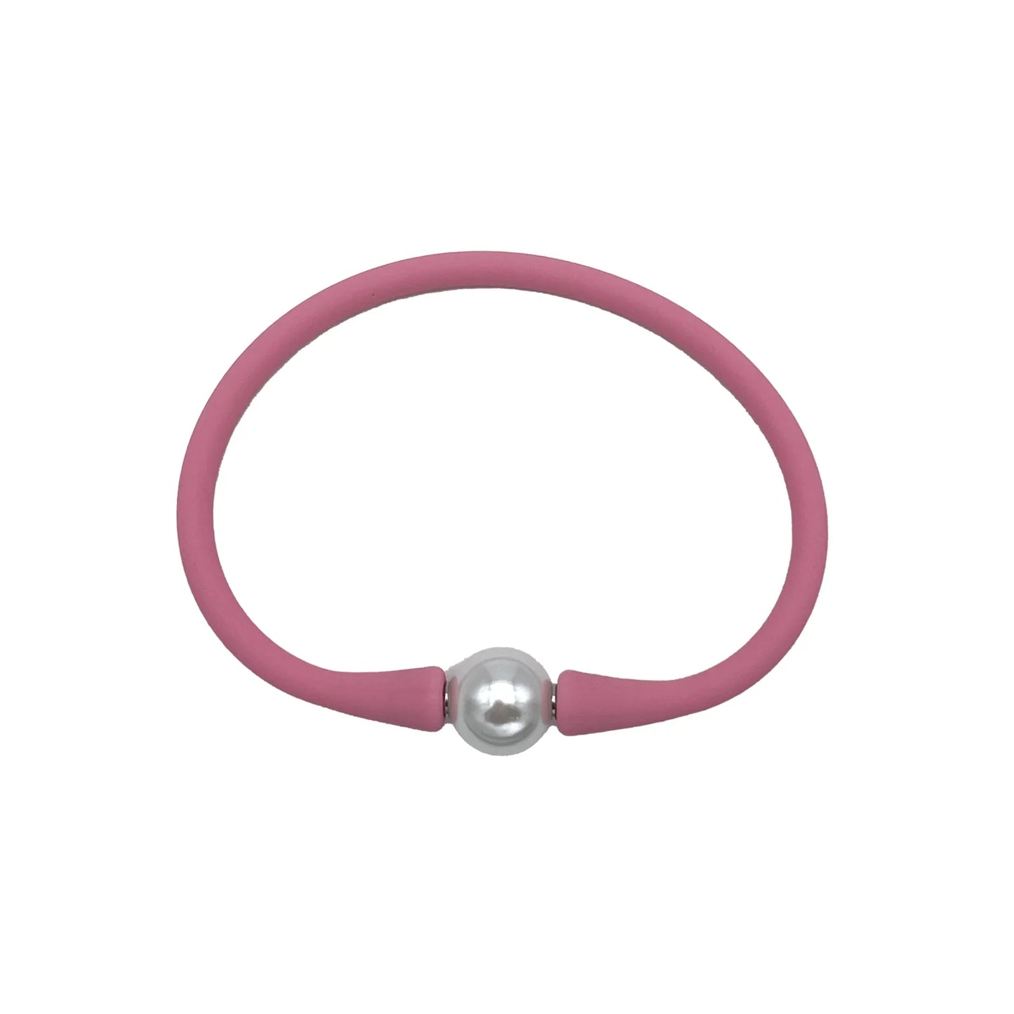 Girlie Girl Silicone Bracelet with Pearl