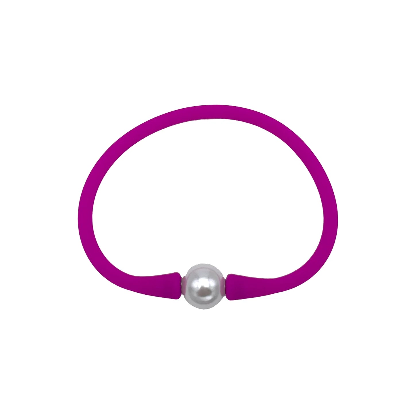 Girlie Girl Silicone Bracelet with Pearl