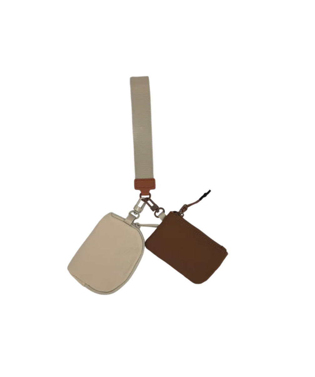 Double Pouch Key Wristlet