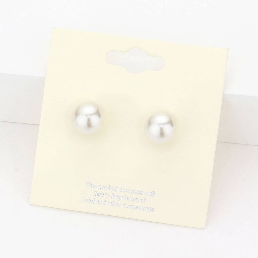 Pearl stud earrings