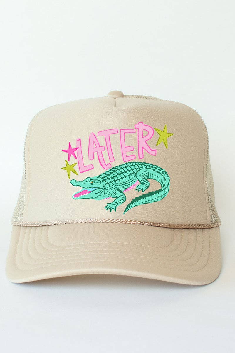 Later Gator Otto Khaki Foam Front Trucker Hat