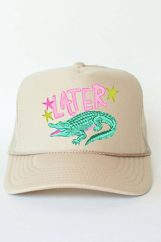 Later Gator Otto Khaki Foam Front Trucker Hat