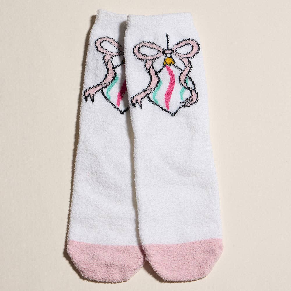 4Pairs - Bow HOHOHO Nutcracker Printed Christmas Bundle Gift Socks Set