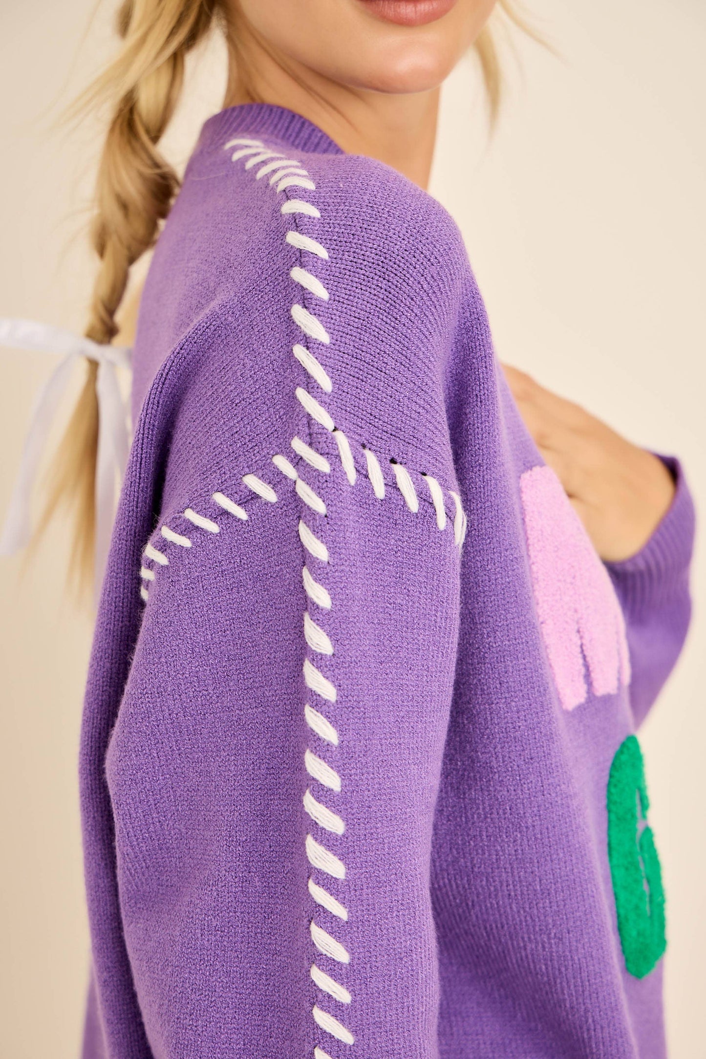 Mardi Gras Lettering Sweater