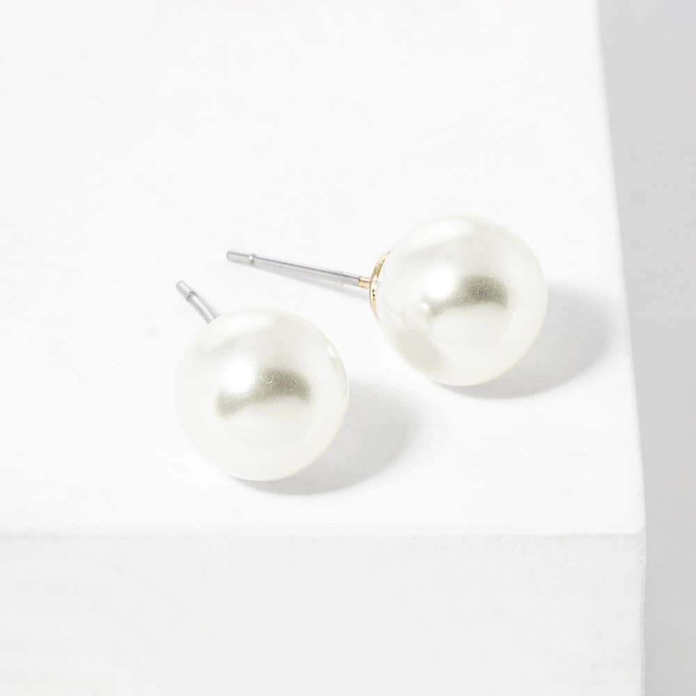 Pearl stud earrings