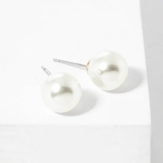 Pearl stud earrings
