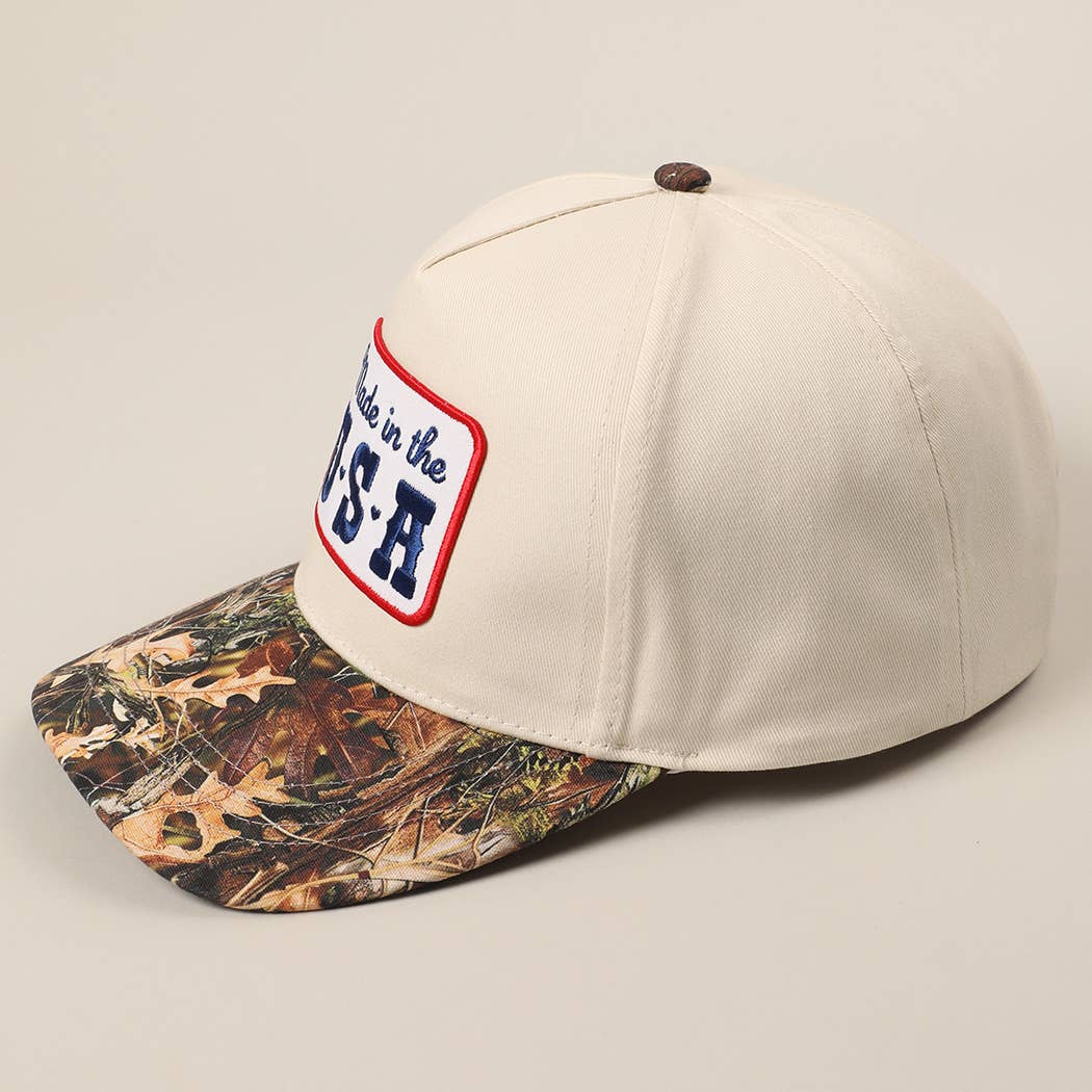 Made in the USA Embroidery Patch Camo Trucker Hat