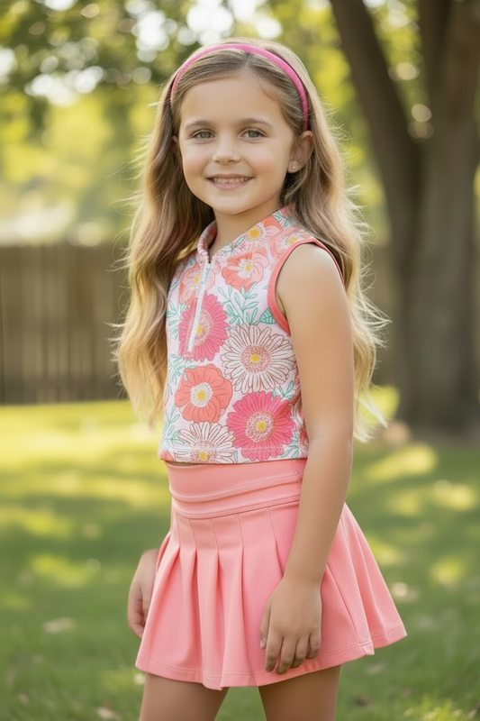 Pleated skort made of HI-Performance fabric