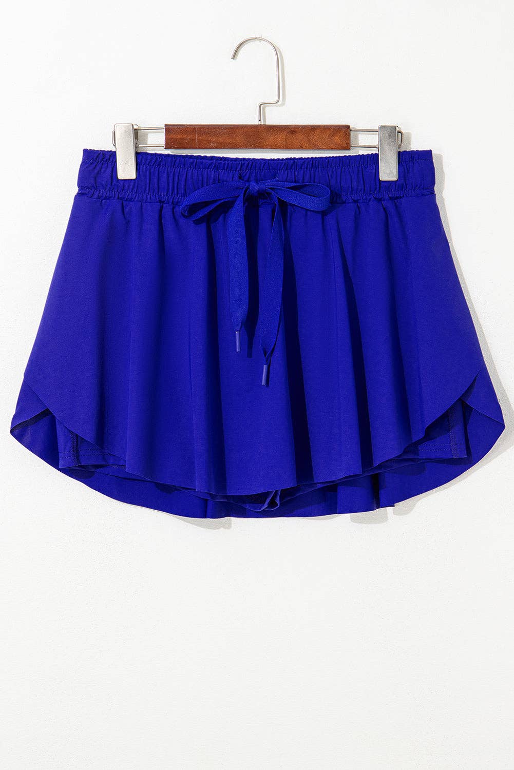 Drawstring Elastic Waist Lined Tennis Skort