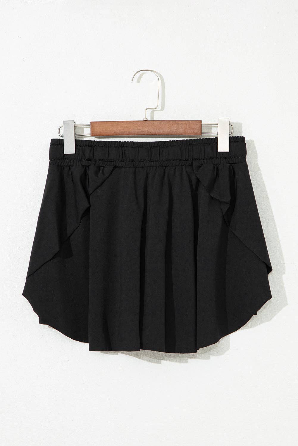 Drawstring Elastic Waist Lined Tennis Skort