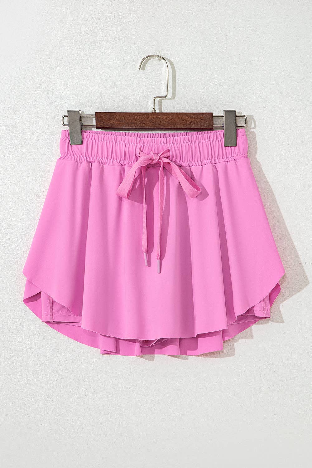 Drawstring Elastic Waist Lined Tennis Skort
