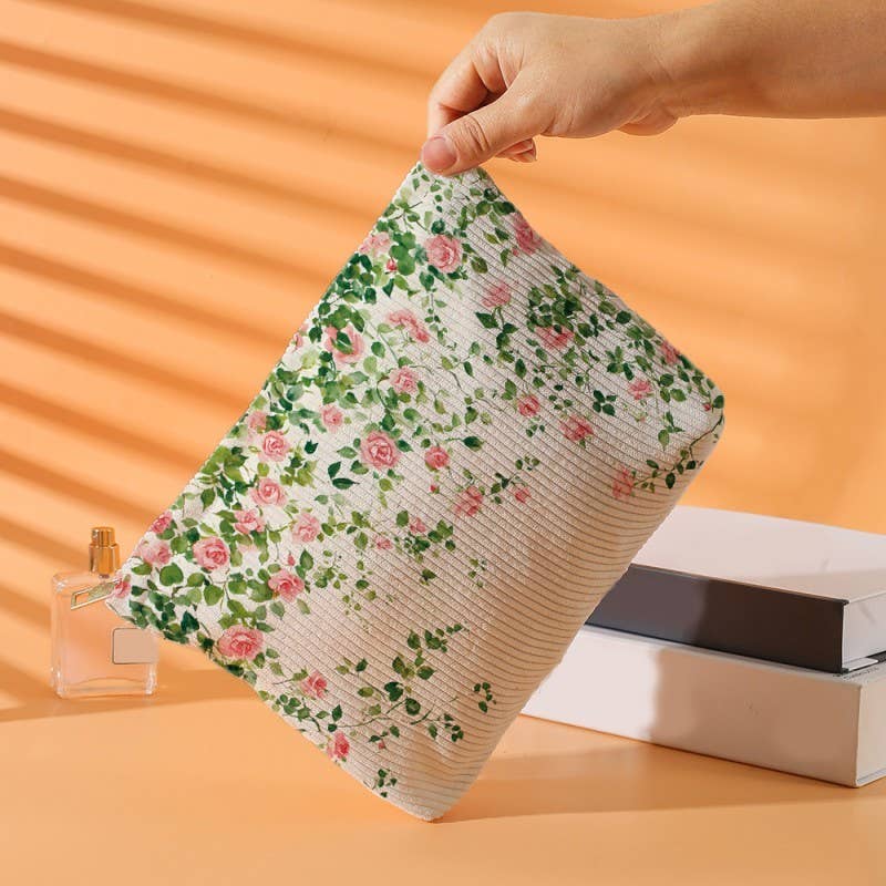TRAVEL BOW CHERRY COSMETIC MAKEUP POUCH BAG