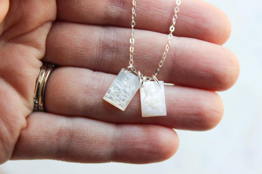 Silver Scapular Necklace Scapular Jewelry Religious Necklace