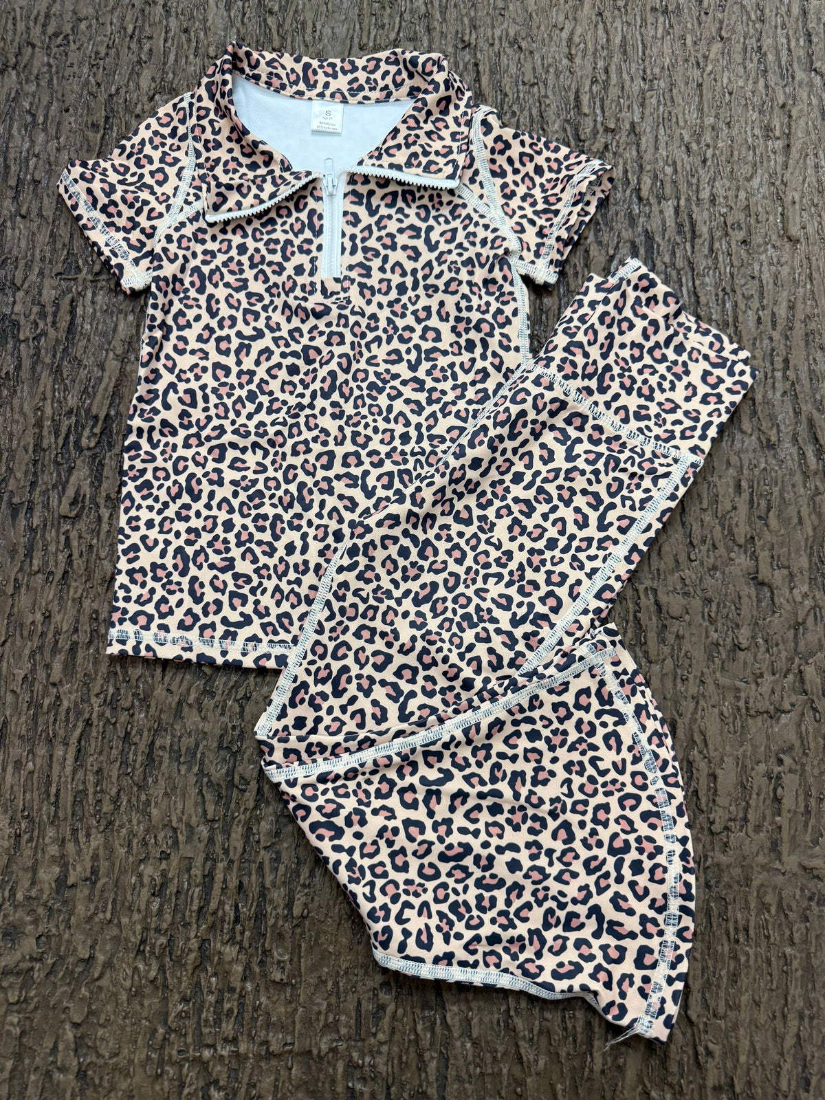 Leopard printed HI-Performance short sleeve and pants