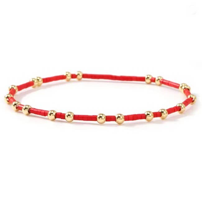 BOHO COLORFUL BALL BEADED BRACELET