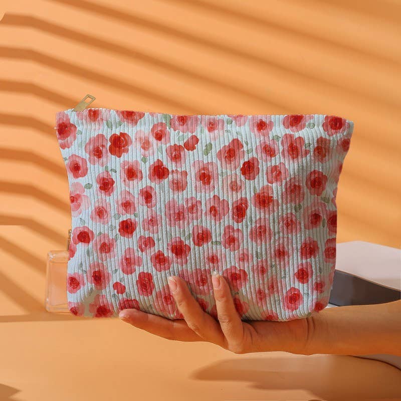 TRAVEL BOW CHERRY COSMETIC MAKEUP POUCH BAG