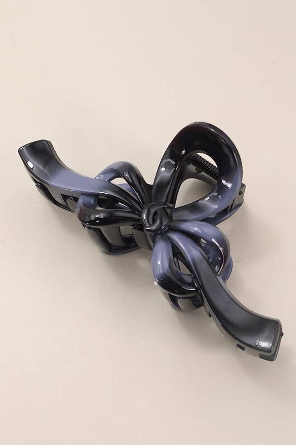 OMBRE BOW RIBBON HAIR CLAW CLIP