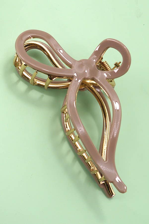 JUMBO CELLULOSE CASTING BOW HAIR CLAW CLIP