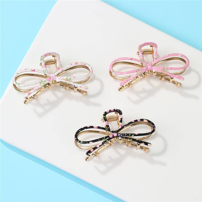 Botanical Floral Coquette Clip Hair Claw Clip