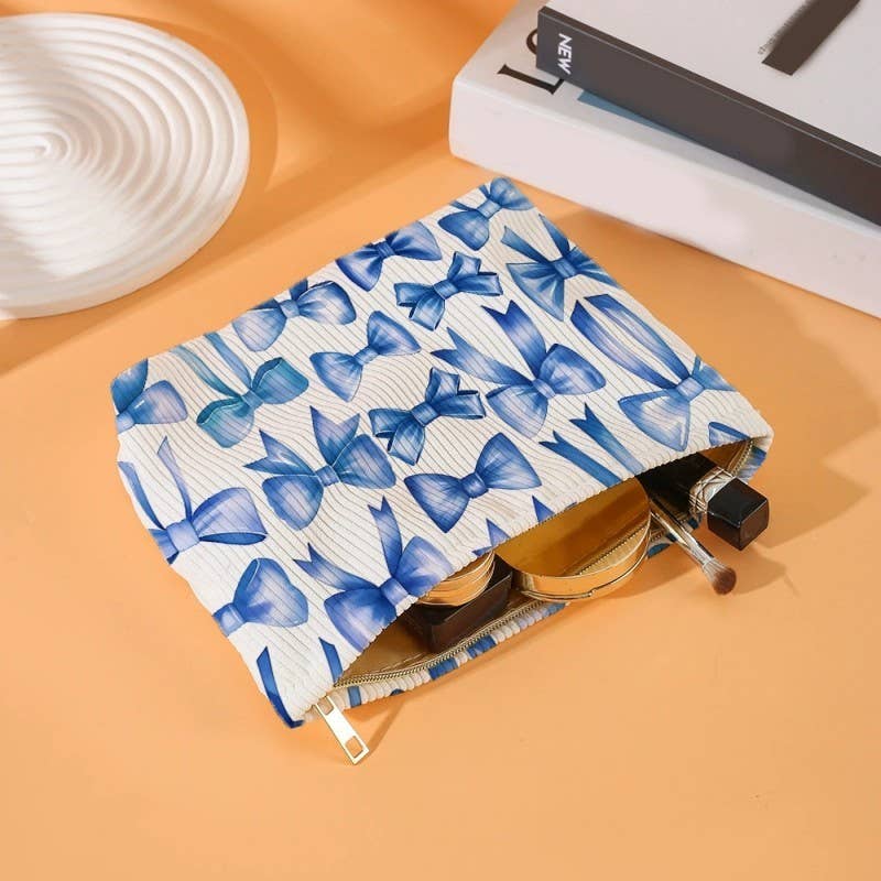 TRAVEL BOW CHERRY COSMETIC MAKEUP POUCH BAG