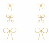 3 Piece set Bow Earrings