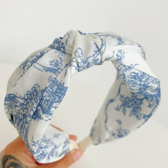 FLORAL TOILE PATTERN VINTAGE HAIR BAND BANGS | 40HB168