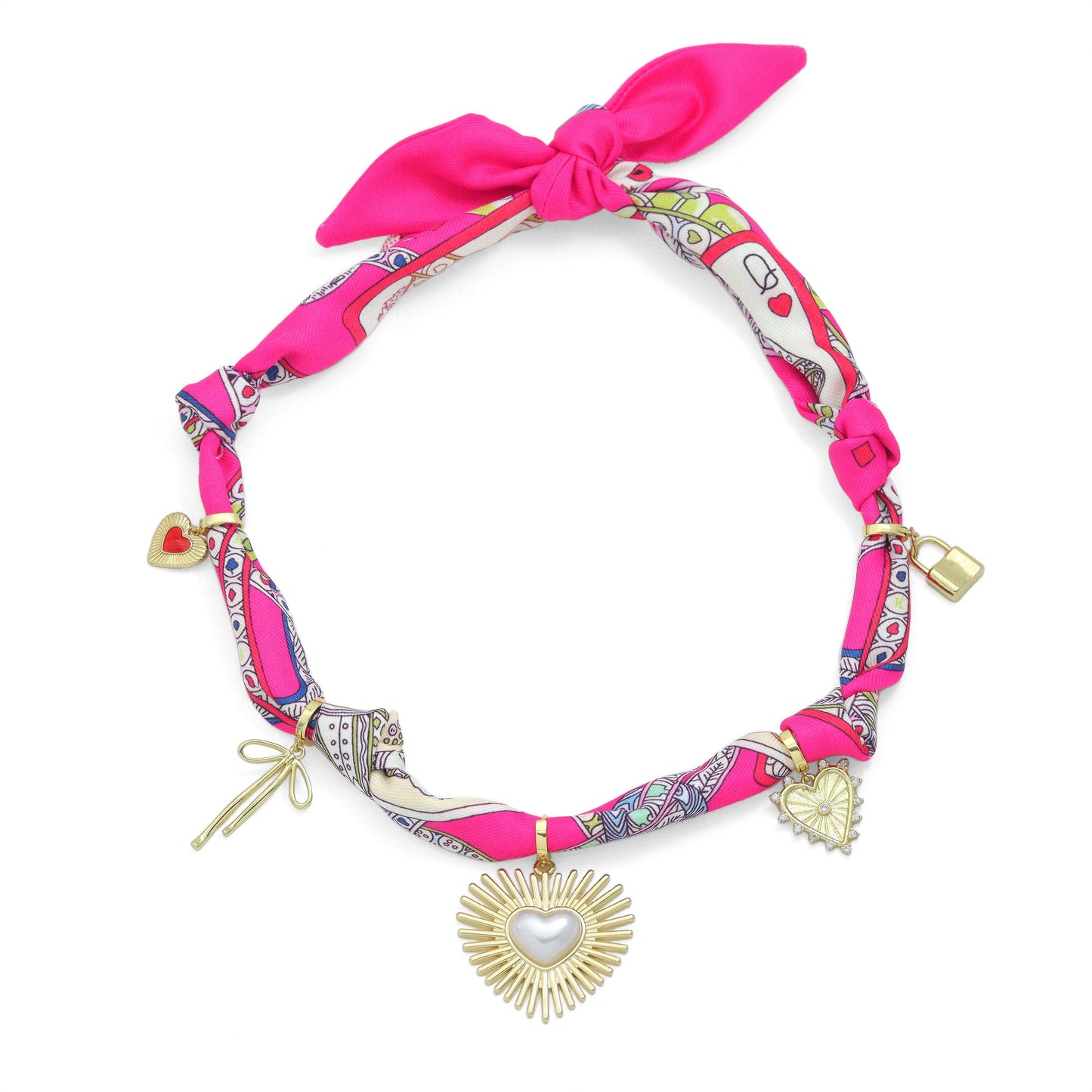 Convertible Scarf Necklace, Adjustable Silk Scarf Statement Necklace