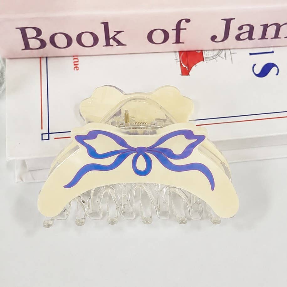 Coquette Ribbon Resin Hair Claw Clips