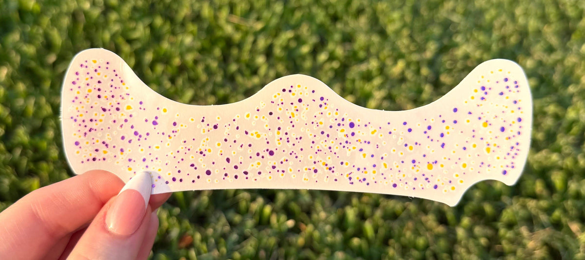 Purple and Yellow 6pc Face Sparkles