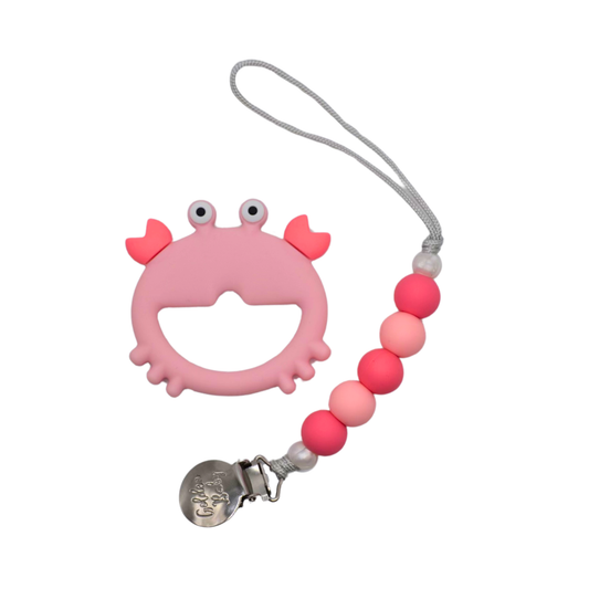 Crab Teether Set // Pink