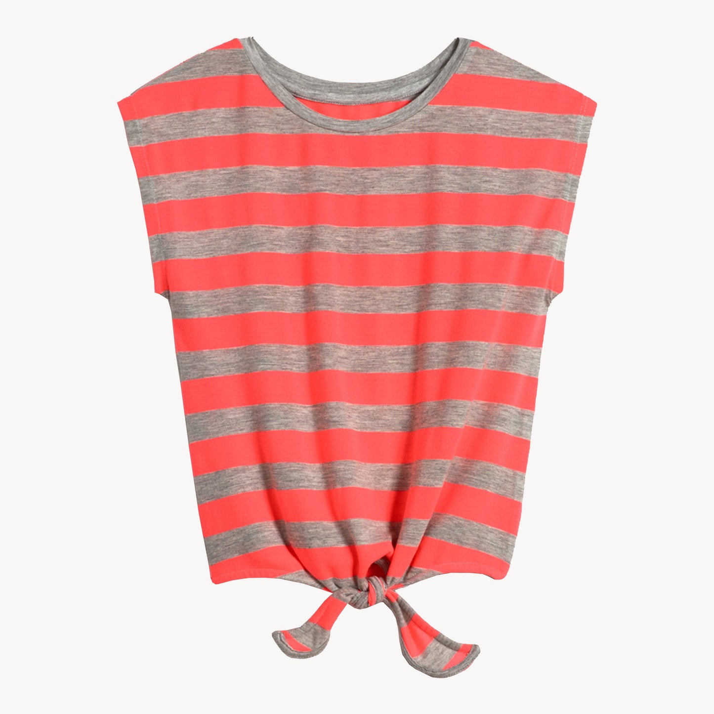 Stripe Tie Front Tee