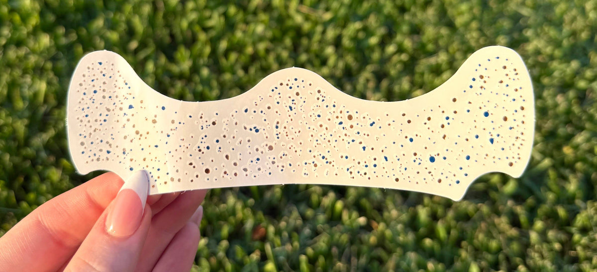 Navy Blue and Gold 6pc Face Sparkles
