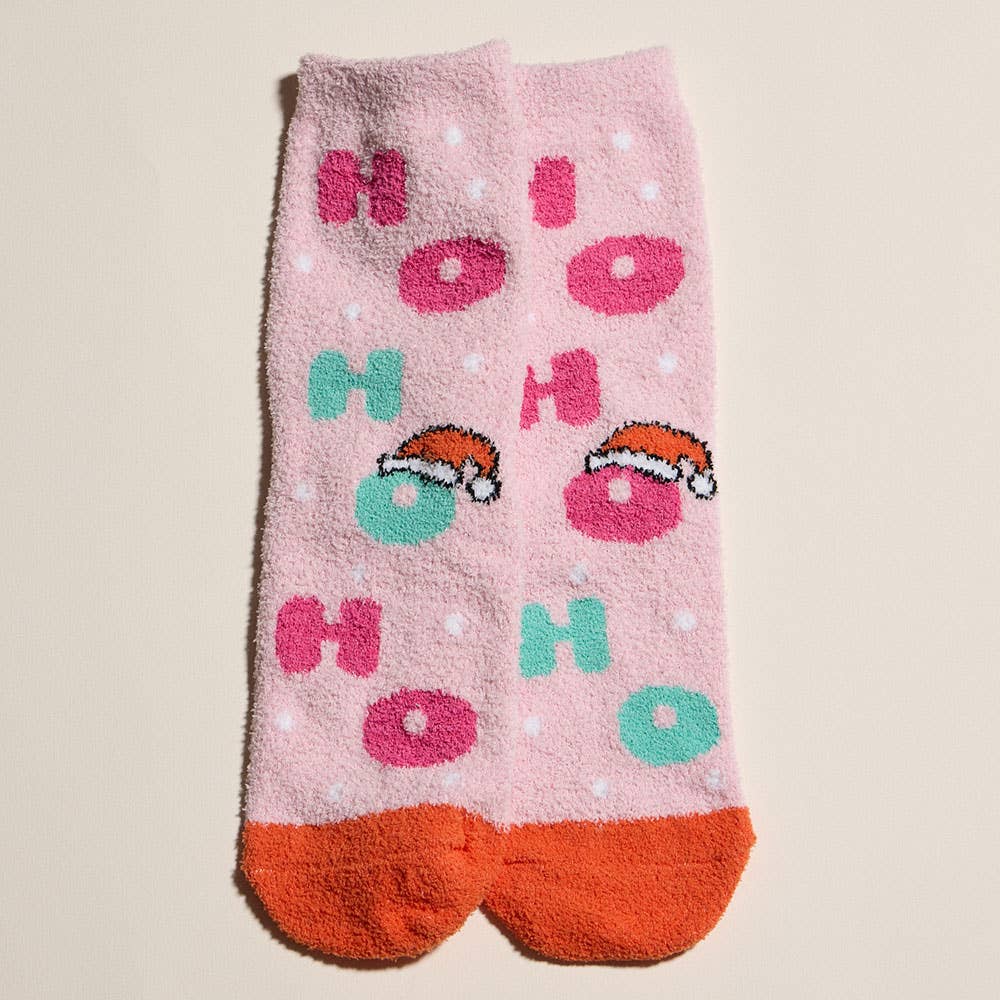 4Pairs - Bow HOHOHO Nutcracker Printed Christmas Bundle Gift Socks Set